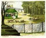 A.W. von Mellin: Versuch einer Anweisung zur .. Wildbahnen im Freien als in Thiergärten.  1779