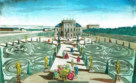 Stik fra Glæsels billedsamling - Jardins de la Reine d'Hongrie a Vienne