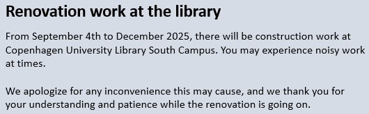 Contruction of the library